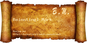 Beinstingl Márk névjegykártya