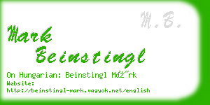 mark beinstingl business card